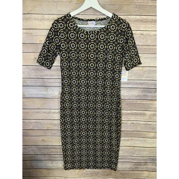 Lularoe NWT Small Julia Dress Floral Stretchy Body - Picture 1 of 11